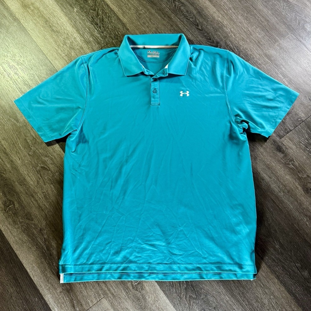 Under Armour The Performance Polo Mens 2XL Textured Knit Classic Preppy Athletic